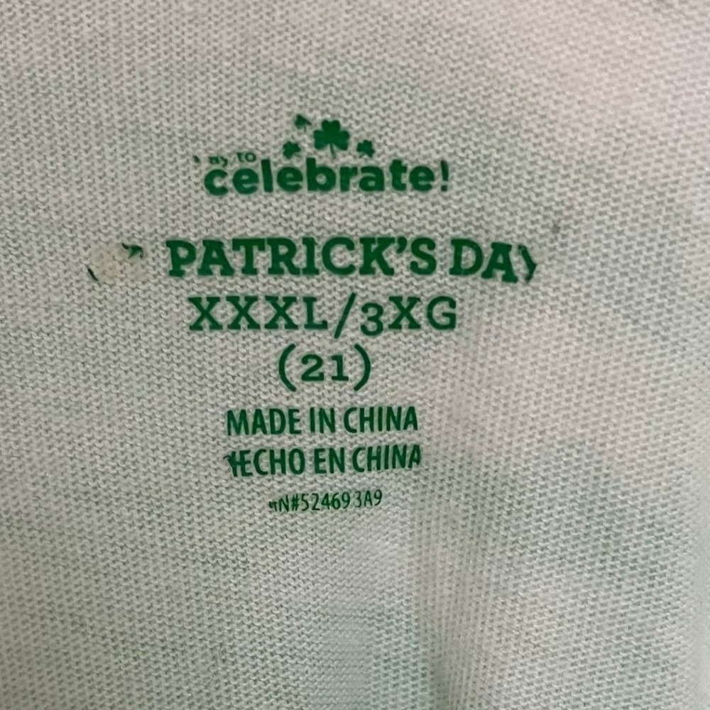 Celebrate St Patrick's Day Long Sleeve Tie Dye Shirt XXXL 3X - Picture 2 of 3